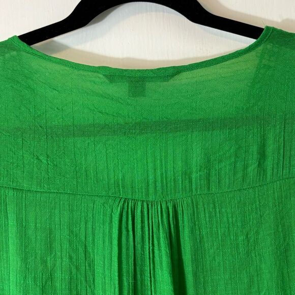 Zac & Rachel L flowy green boho romantic lace detail top fairy core - Picture 5 of 11